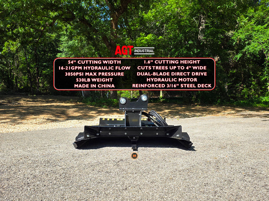 AGT EXRC54 54" 3-8 Ton Mini Excavator Brush Cutter
