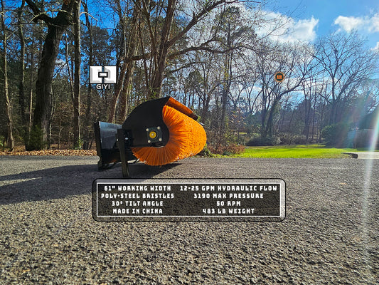 GIYI GY-SE61 61" Skid Steer Angle Sweeper