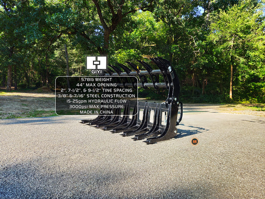 GIYI GY-CLG72C 72" Skid Steer Root Grapple