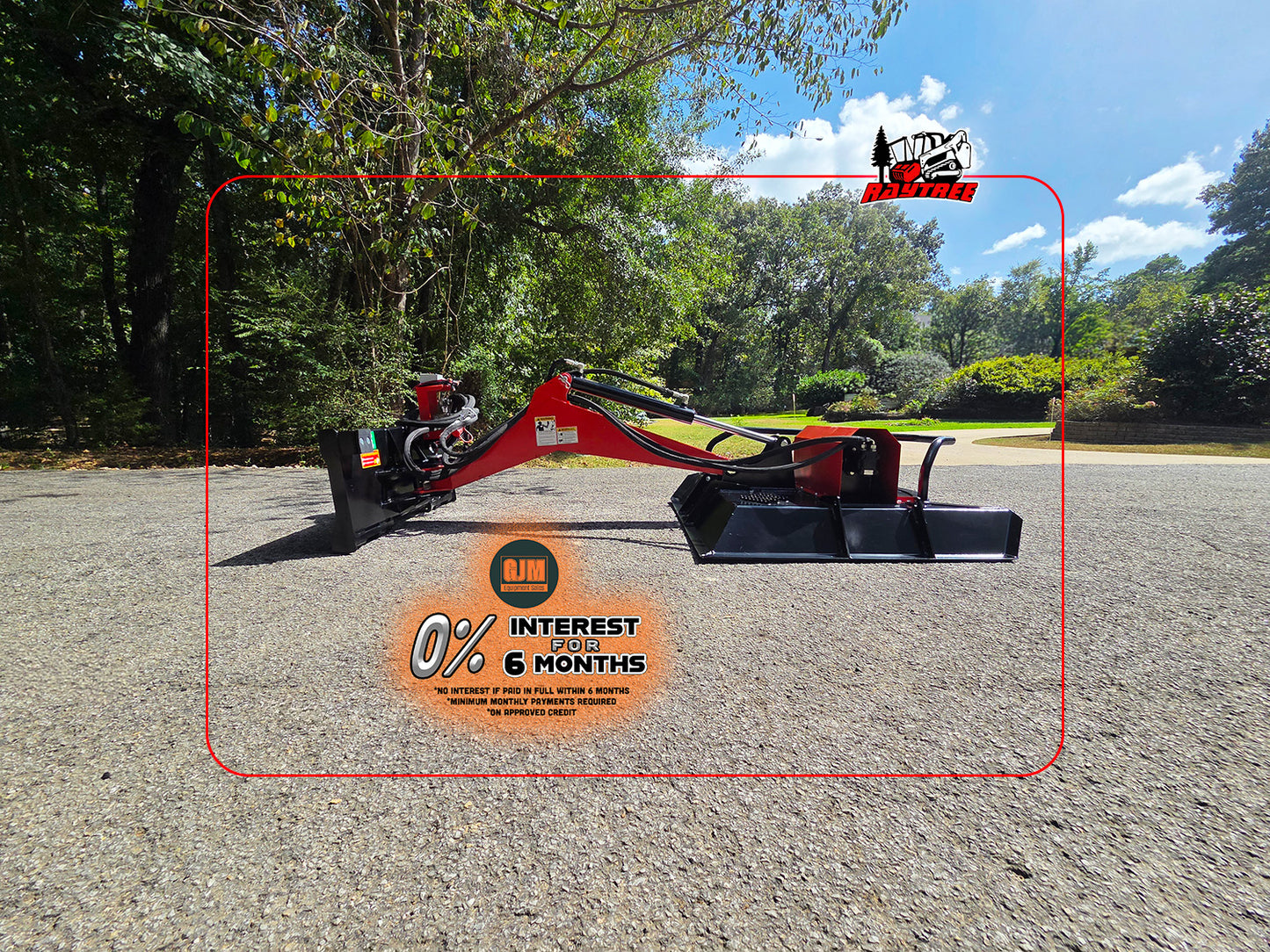 Raytree RABC44 44" Skid Steer Heavy-Duty Articulating Brush Cutter