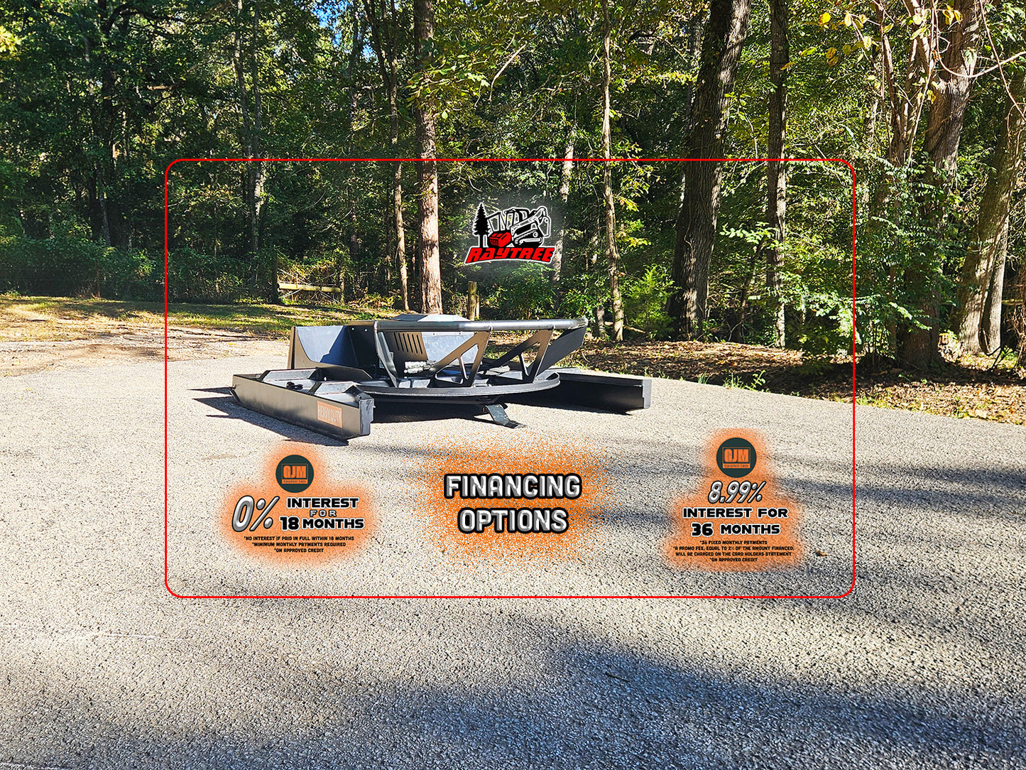 Raytree RHBC72 Skid Steer 72" 4-Blade Brush Cutter