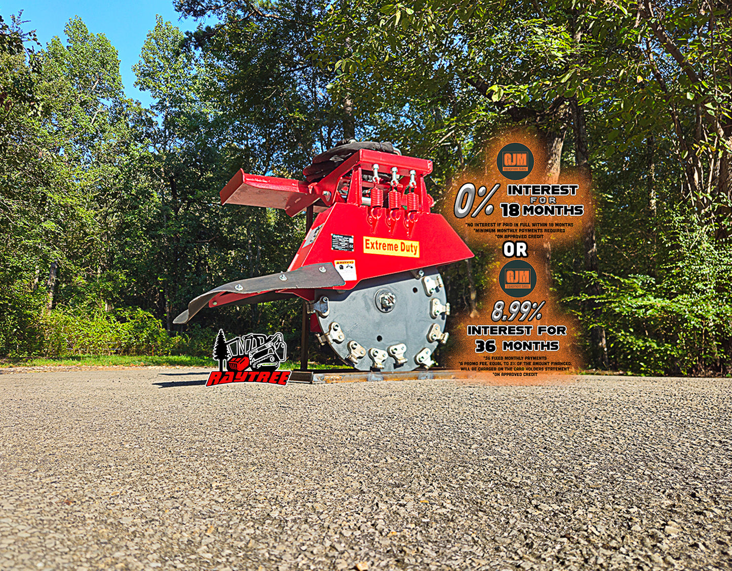 Raytree RTSG30 31" Extreme Duty Transverse Stump Grinder for Skid Steers