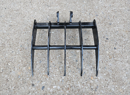 MIVA 1-2 Mini Excavator Rake Attachment