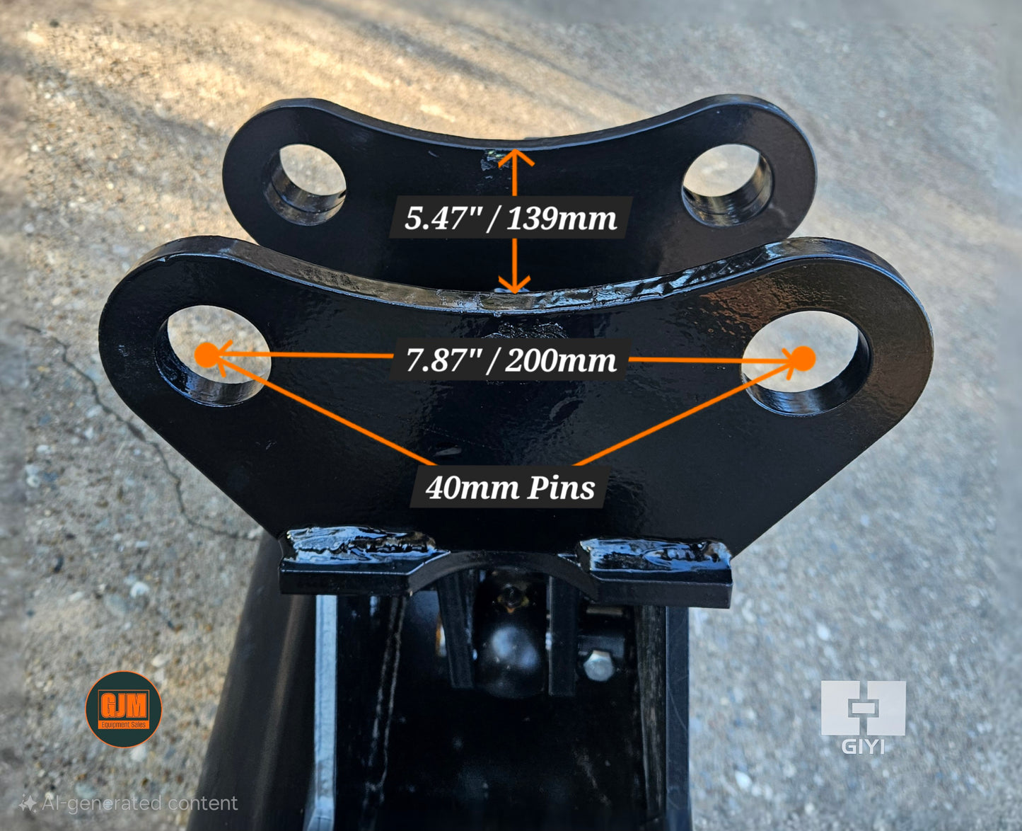 GIYI 32" Hydraulic Tilt Bucket for 3 Ton Mini Excavators