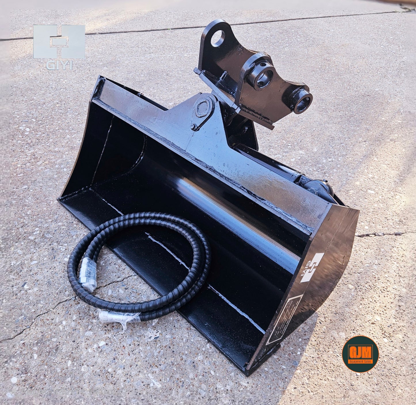 GIYI 32" Hydraulic Tilt Bucket for 3 Ton Mini Excavators