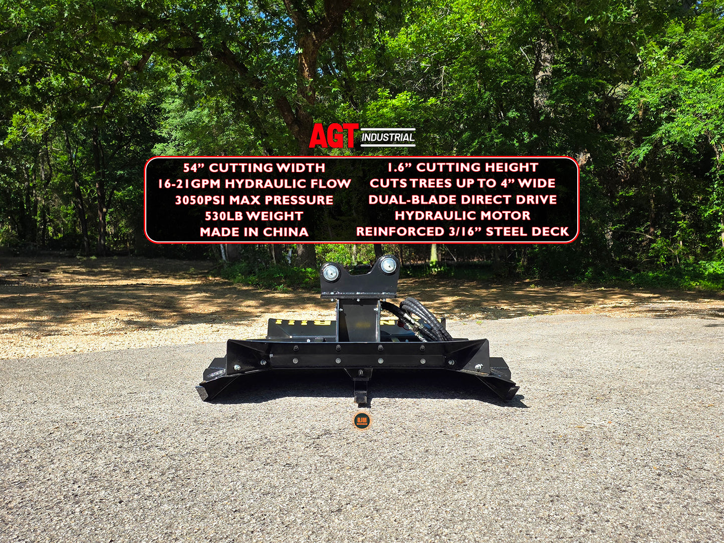 AGT EXRC54 54" 3-8 Ton Mini Excavator Brush Cutter