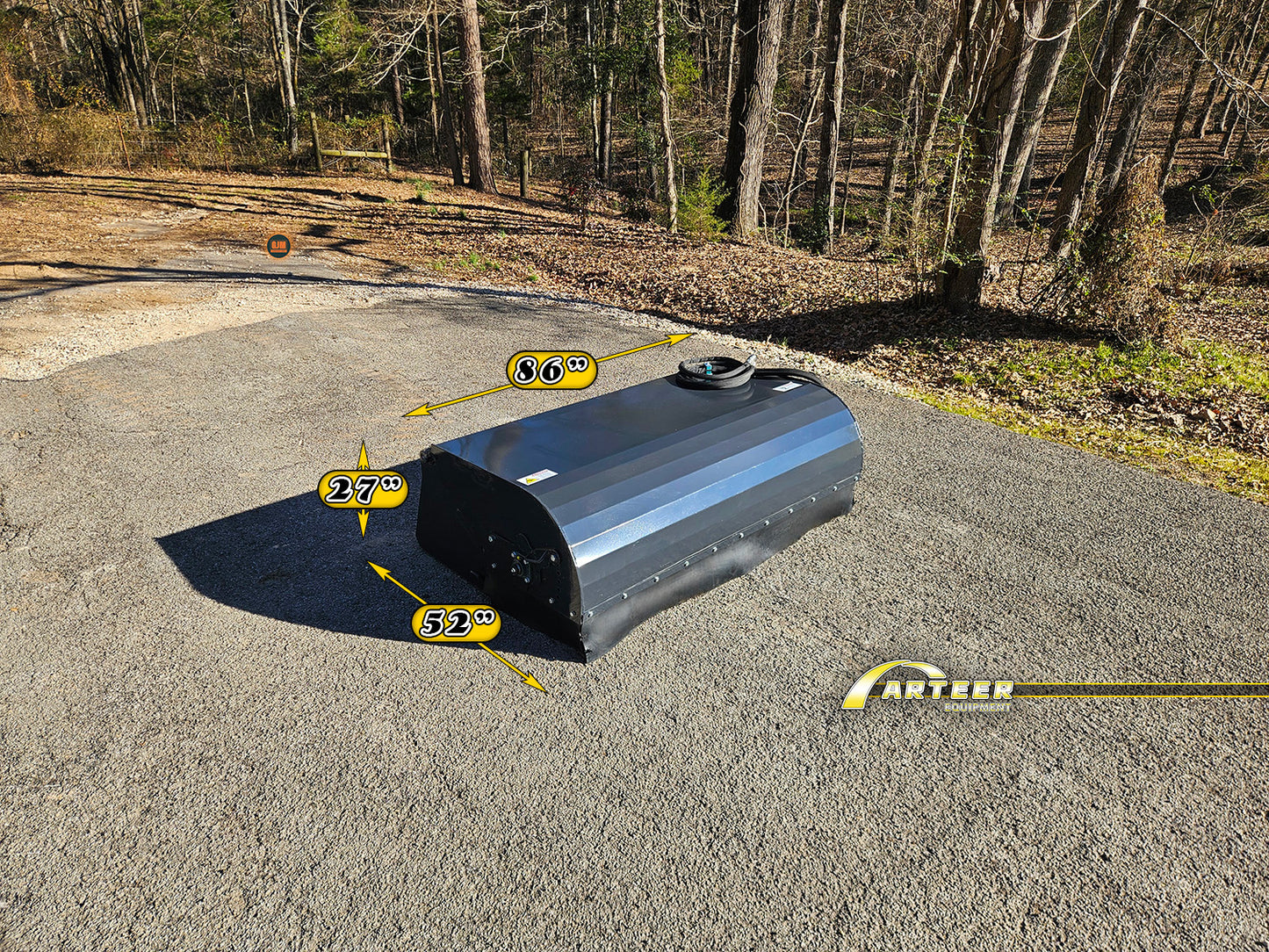 Arteer SS-72W 72" Skid Steer Box Broom Sweeper