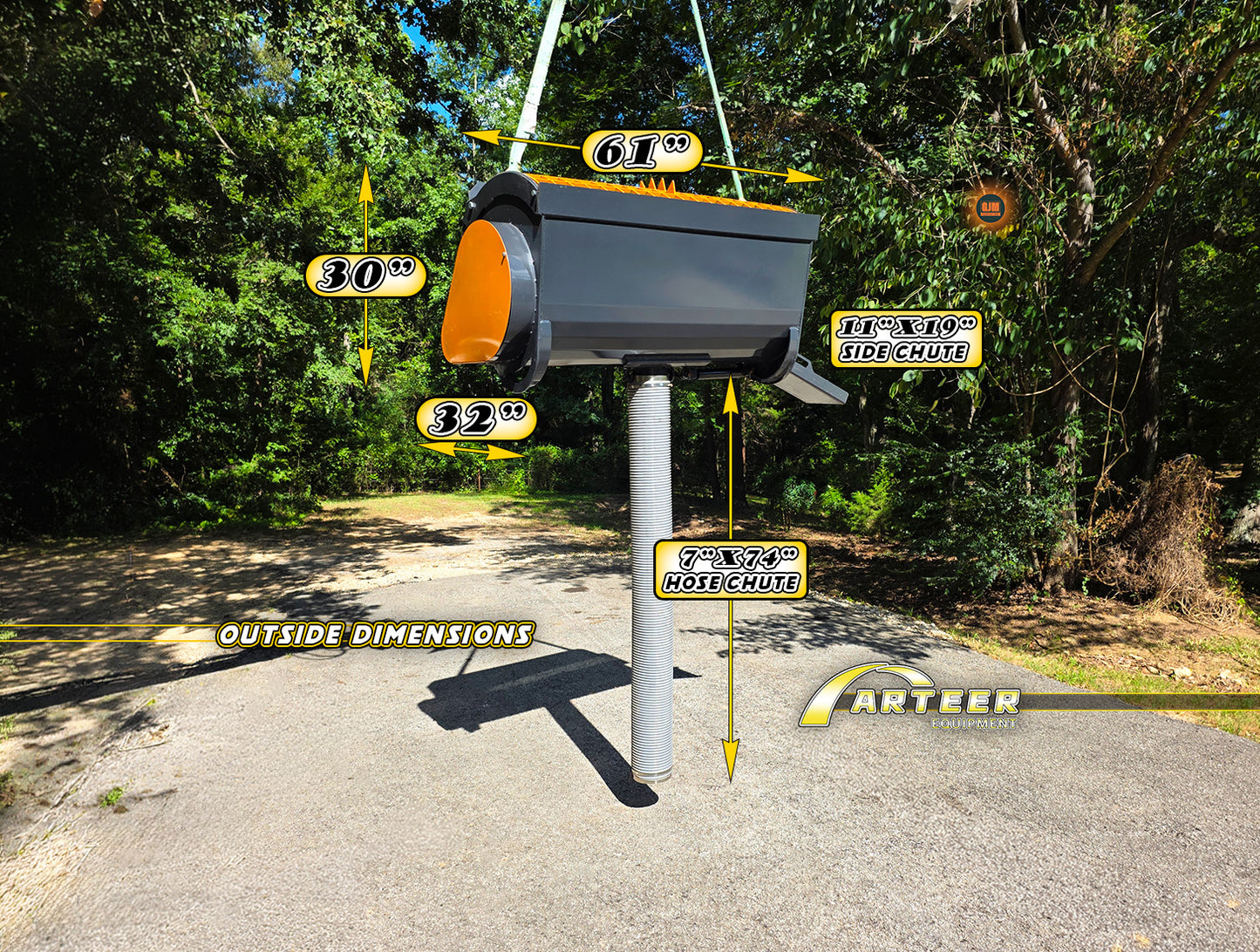 Arteer CM-300V Skid Steer 1/2 YD Concrete Mixer