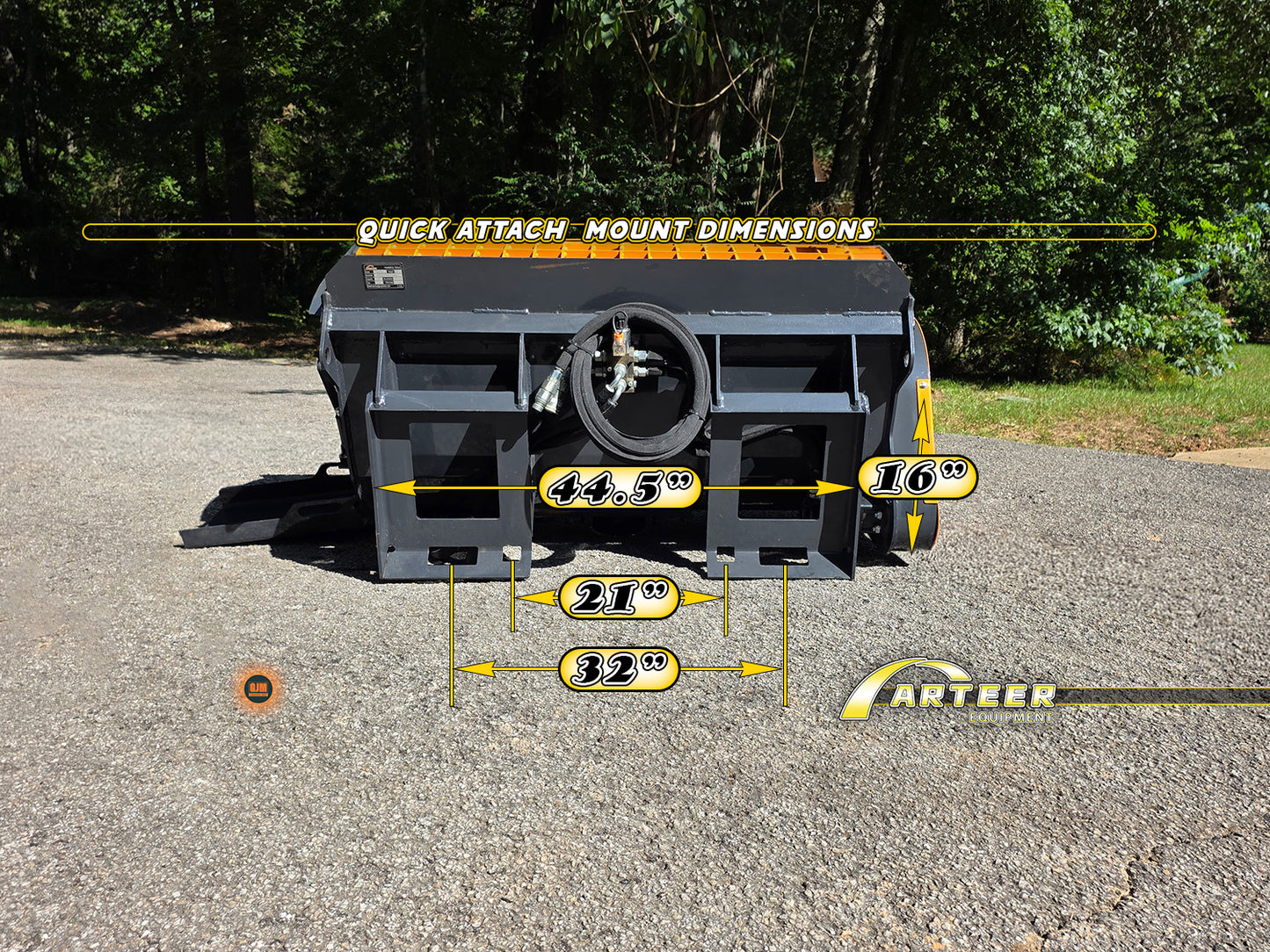 Arteer CM-300V Skid Steer 1/2 YD Concrete Mixer