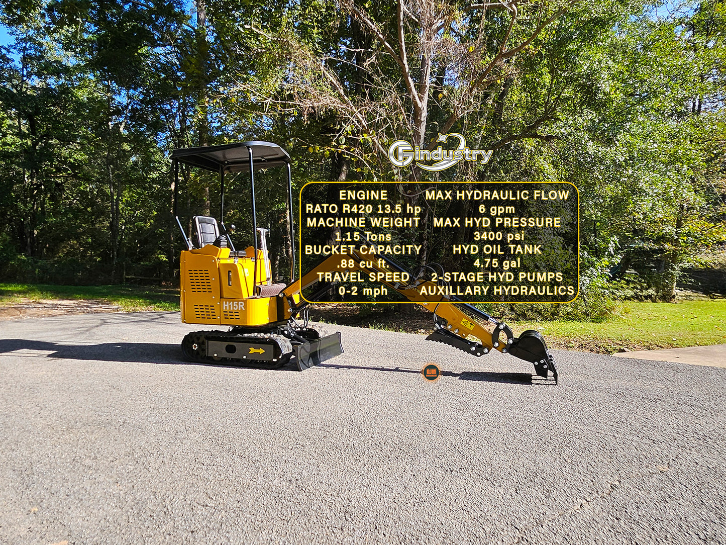 CFG H15R Mini Excavator w/Hydraulic Thumb
