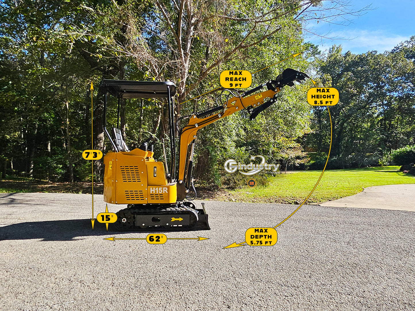 CFG H15R Mini Excavator w/Hydraulic Thumb