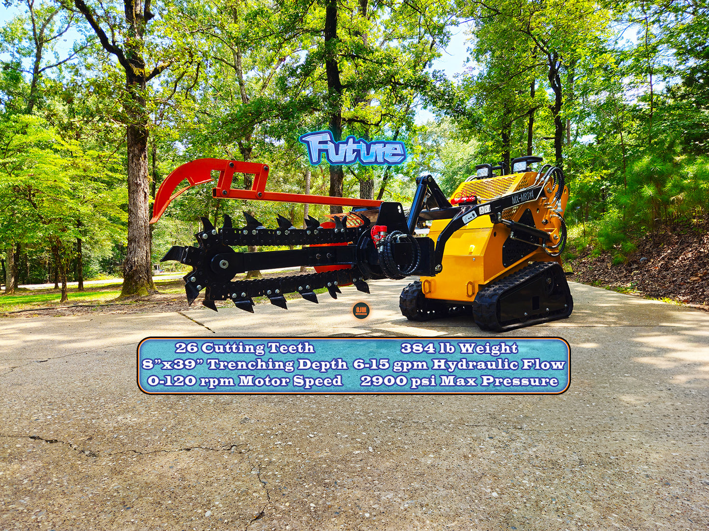 Future FT-X39F Mini Skid Steer Trencher