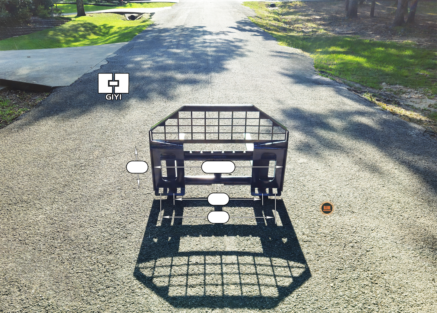 GIYI GY-DHC 59" 2000lb Capacity Skid Steer Pallet Forks