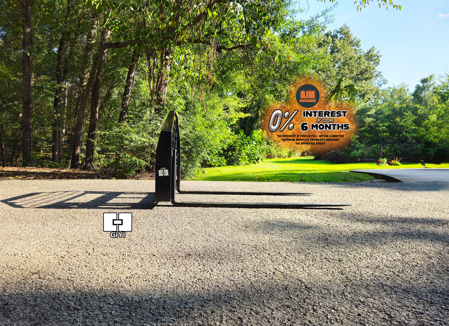 GIYI GY-DHC 59" 2000lb Capacity Skid Steer Pallet Forks