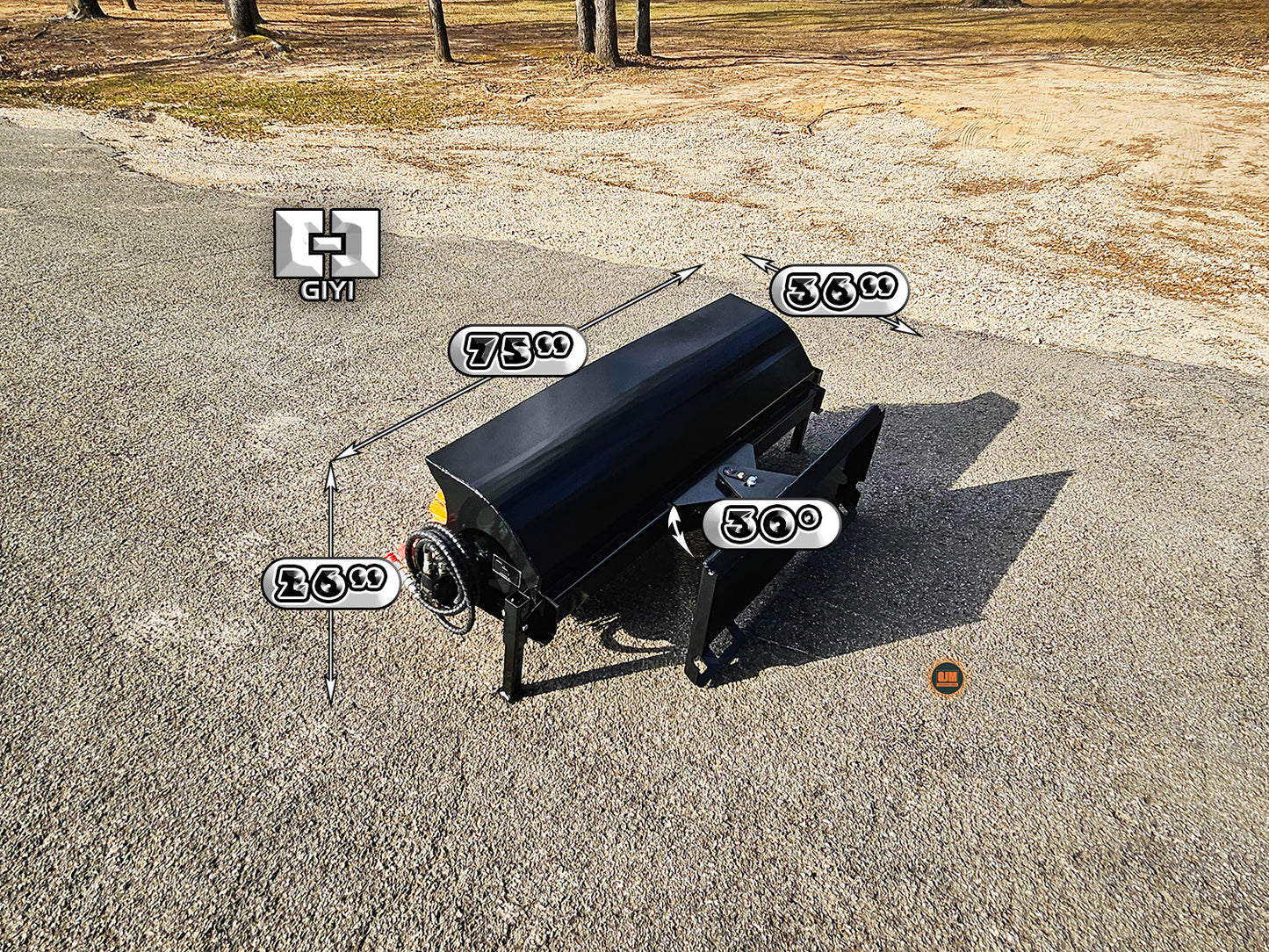 GIYI GY-SE61 61" Skid Steer Angle Sweeper