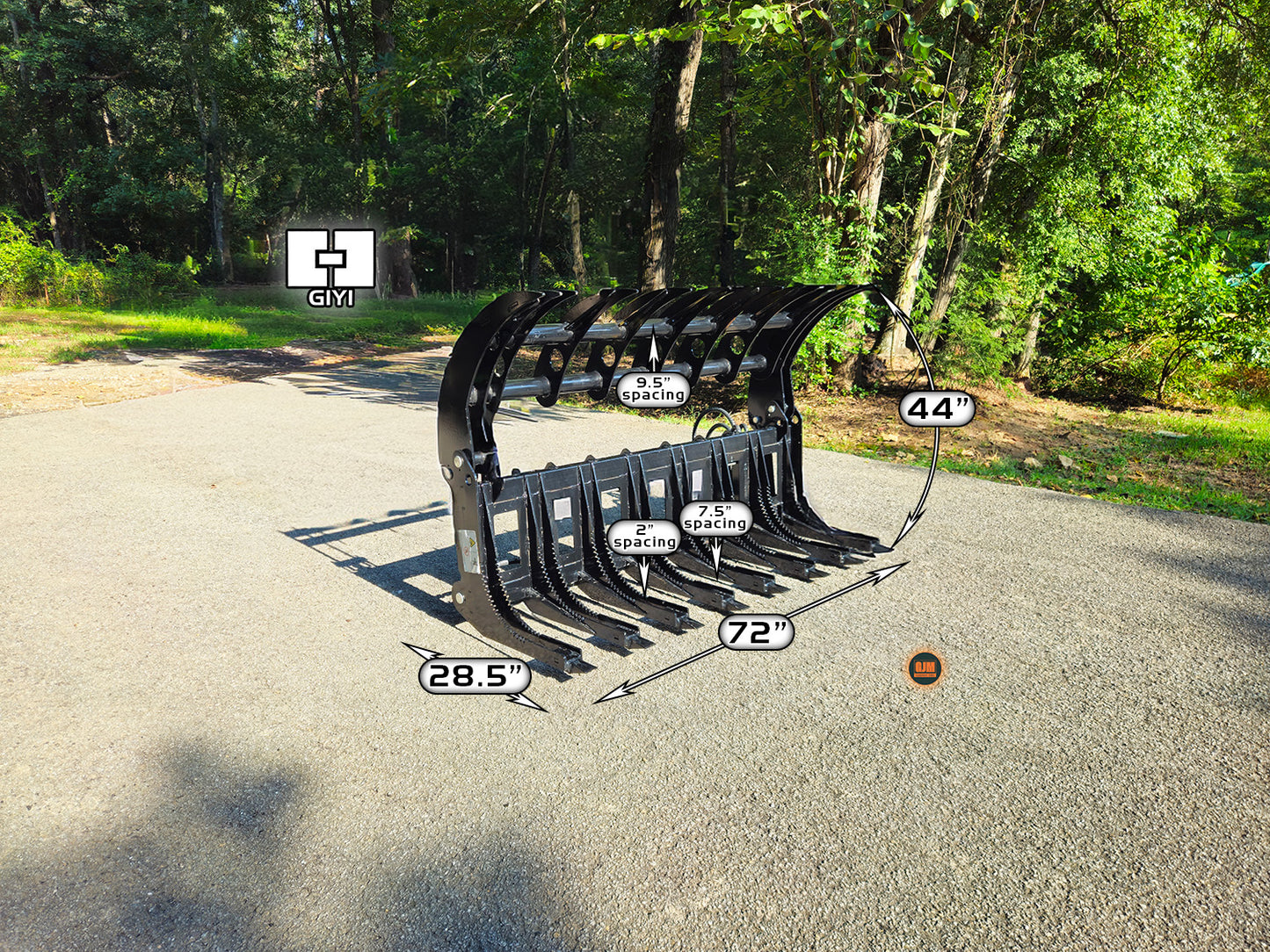 GIYI GY-CLG72C 72" Skid Steer Root Grapple