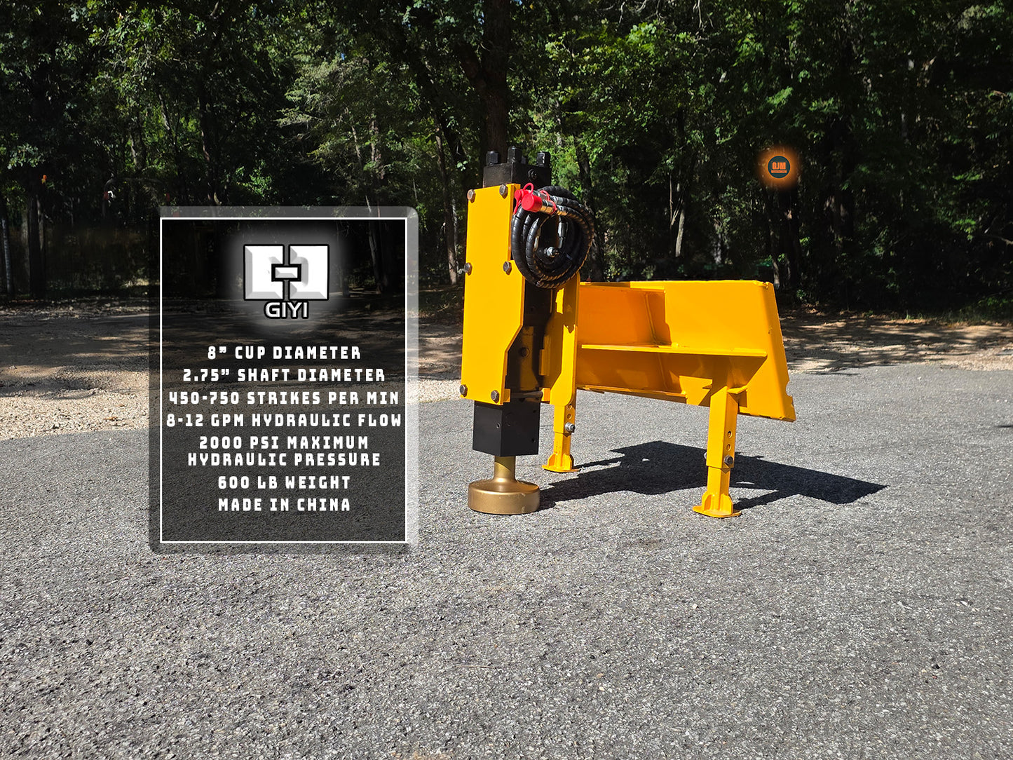 GIYI GY-AD680 Skid Steer Post Driver
