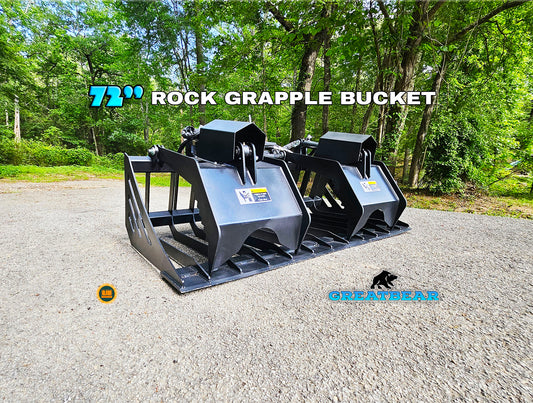 Greatbear 72" Rock Grapple Bucket