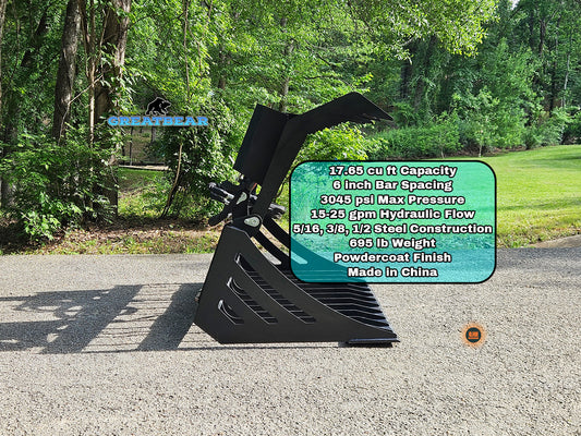 Greatbear 72" Rock Grapple Bucket