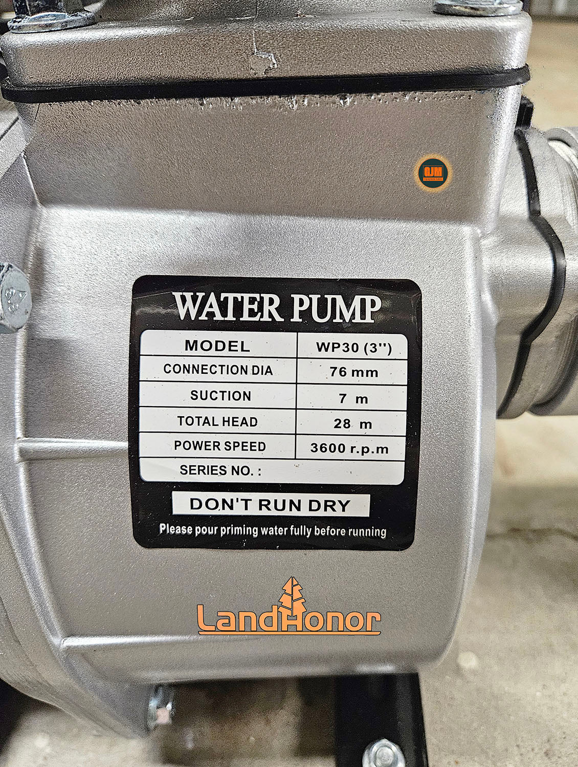 LandHonor LHR-TWP80 3" Water Pump