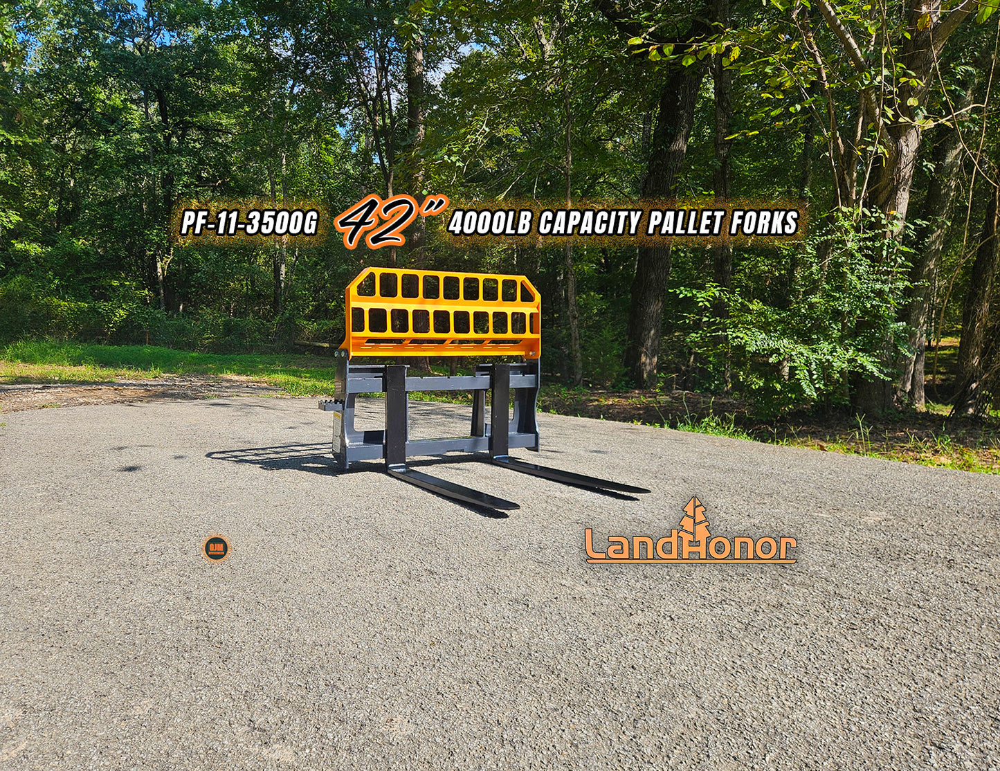 LandHonor PF-11-3500G 42" 4000lb Capacity Skid Steer Pallet Forks