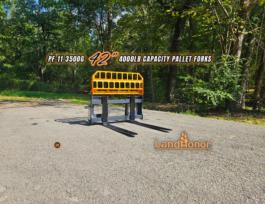 LandHonor PF-11-3500G 42" 4000lb Capacity Skid Steer Pallet Forks