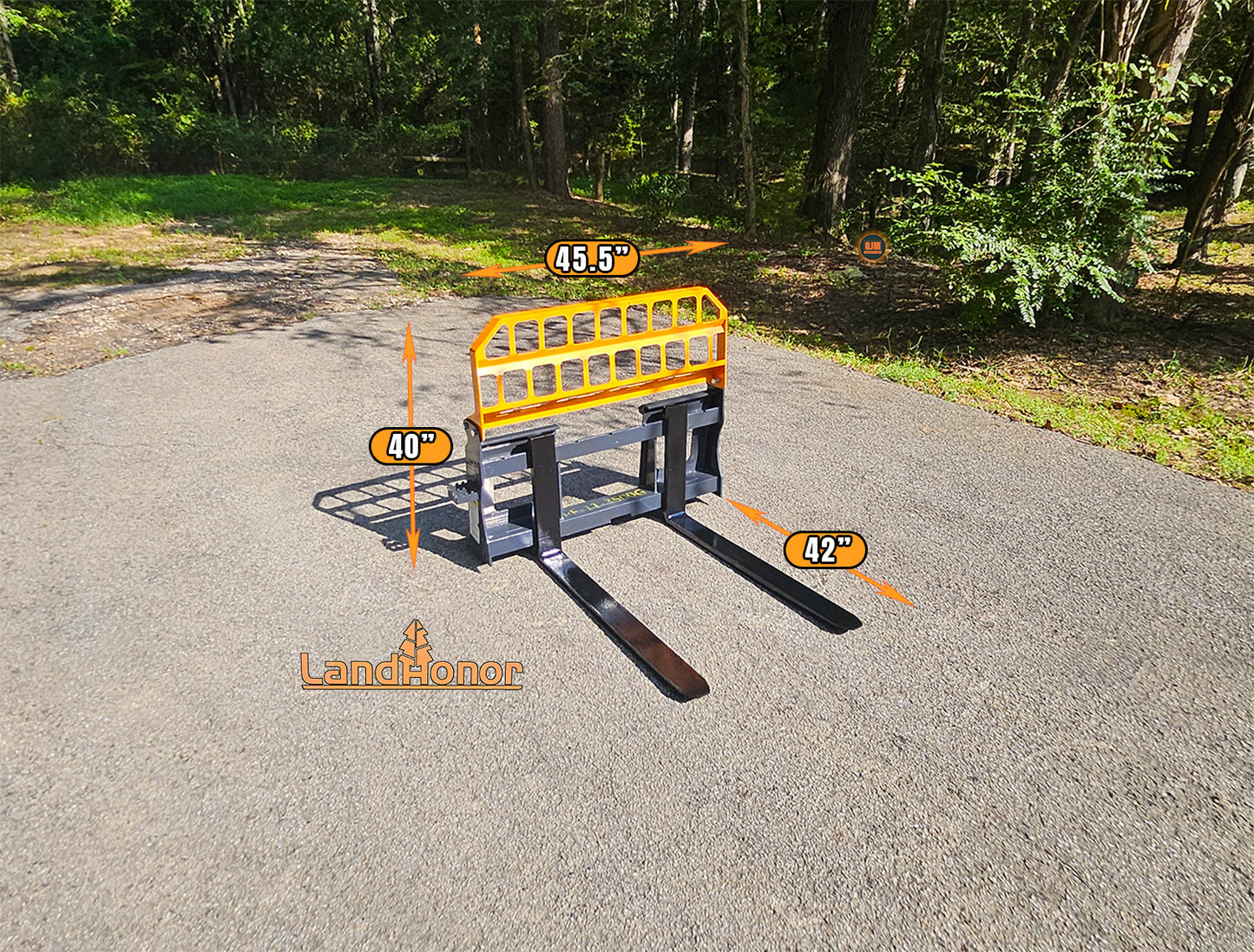 LandHonor PF-11-3500G 42" 4000lb Capacity Skid Steer Pallet Forks
