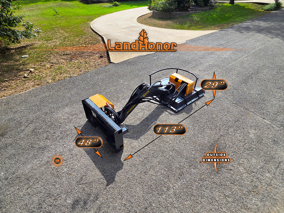 LandHonor ABC-13-125A 42" Skid Steer Articulating Brush Cutter