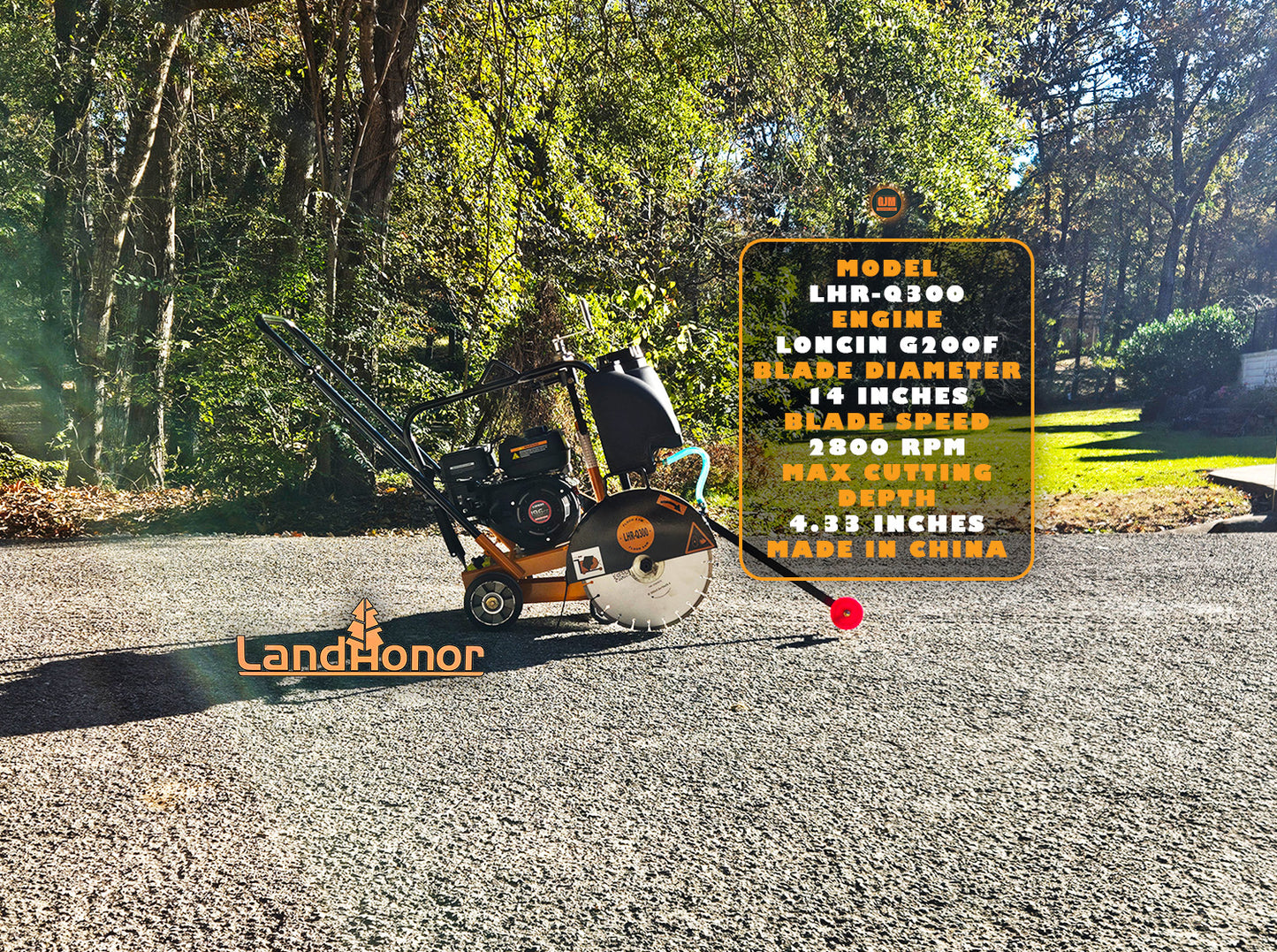 LandHonor LHR-G300 14" Concrete Cutting Saw