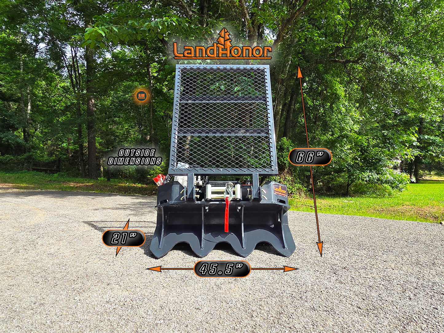 LandHonor FW-13-15000G 15,000 lb Capacity Skid Steer Hydraulic Logging Winch