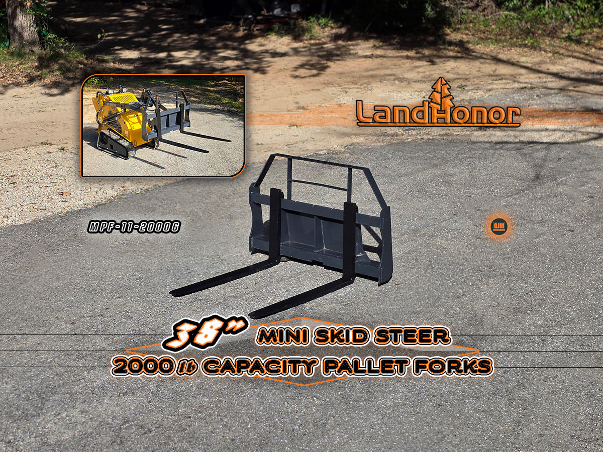 LandHonor MPF-11-2000G 38" Mini Skid Steer Pallet Forks