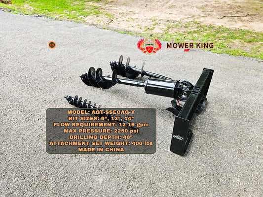 AGT Mower King AGT-SSECAG-Y 3pc Hydraulic Auger Set