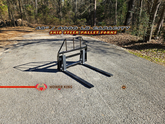 Mower King/AGT SA Adjustable 48" 4000 lb Capacity Skid Steer Pallet Forks
