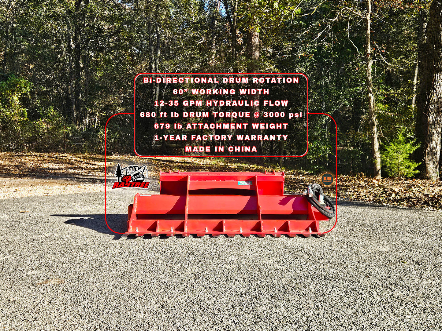 Raytree RMLL60 Skid Steer Power Rake Land Level