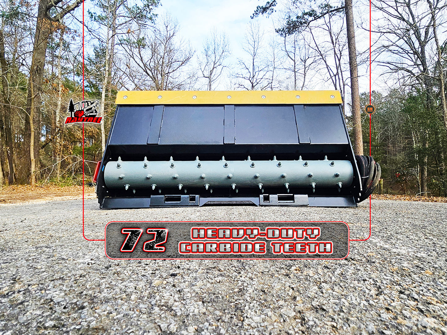 Raytree RMRB72 72" Skid Steer Power Rake Bucket