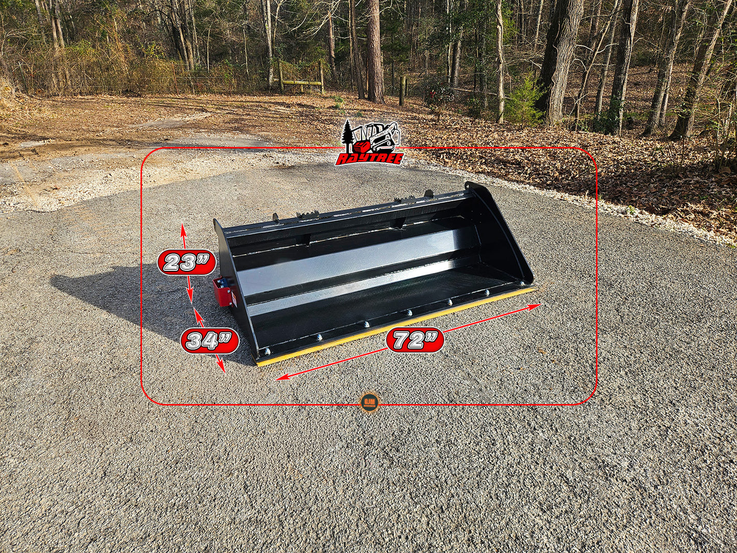 Raytree RMRB72 72" Skid Steer Power Rake Bucket