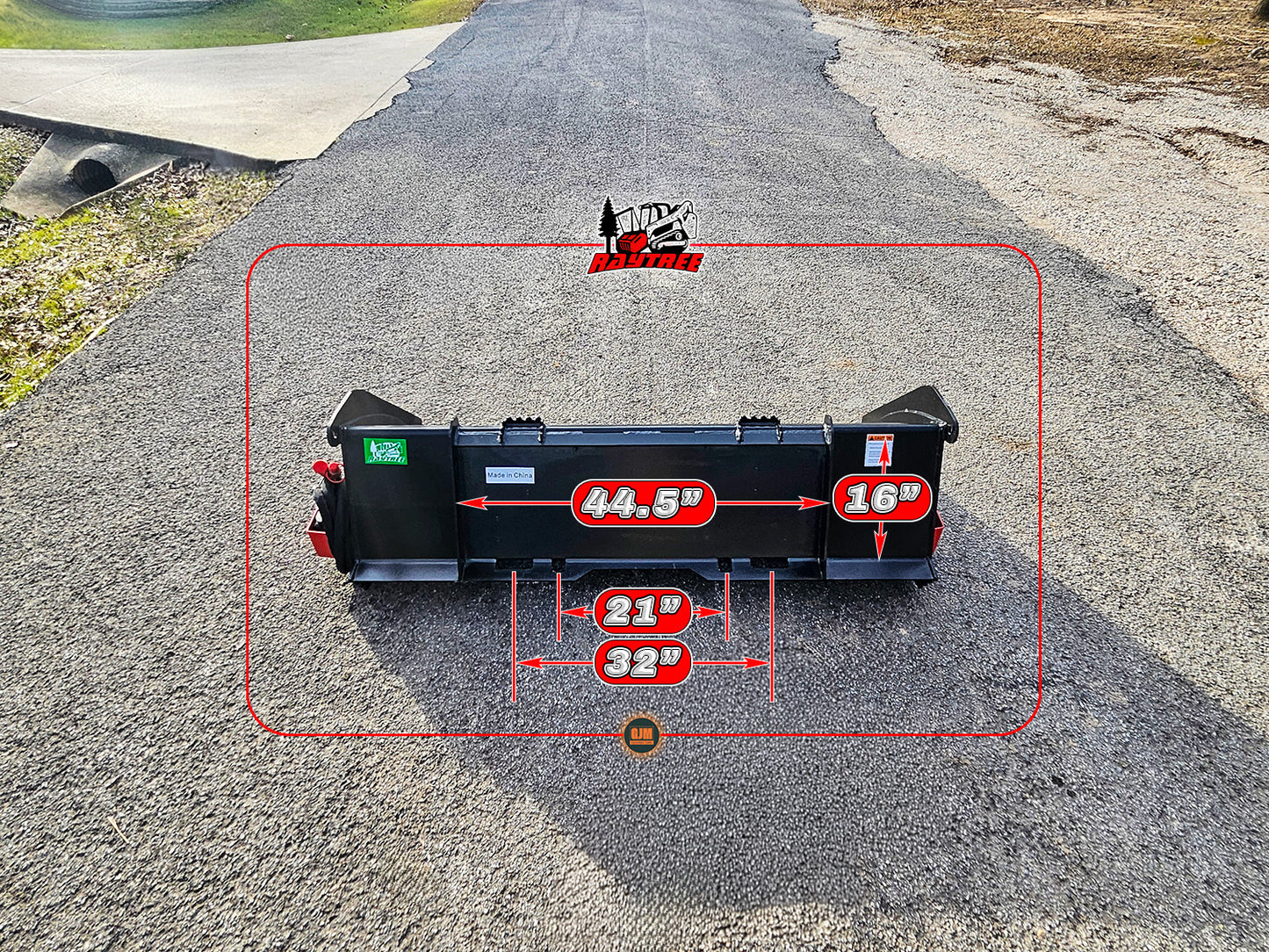 Raytree RMRB72 72" Skid Steer Power Rake Bucket