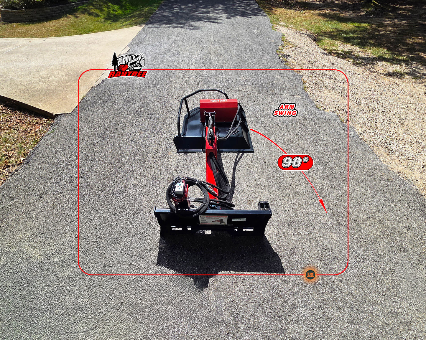 Raytree RABC44 44" Skid Steer Heavy-Duty Articulating Brush Cutter