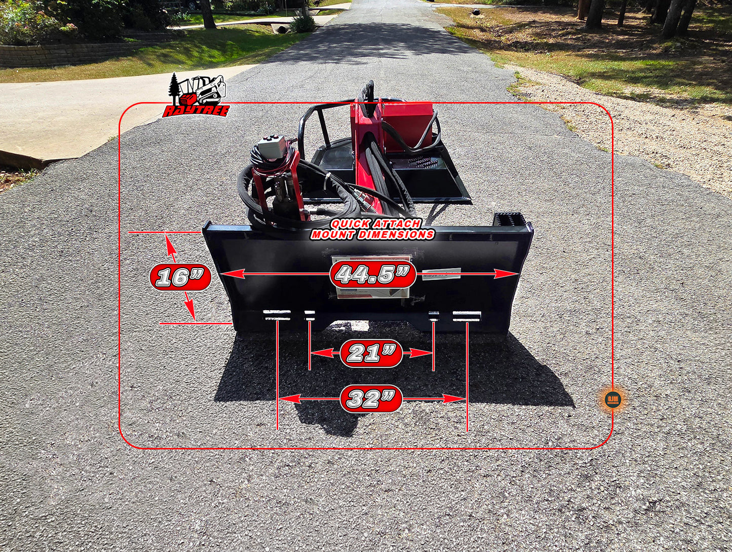 Raytree RABC44 44" Skid Steer Heavy-Duty Articulating Brush Cutter