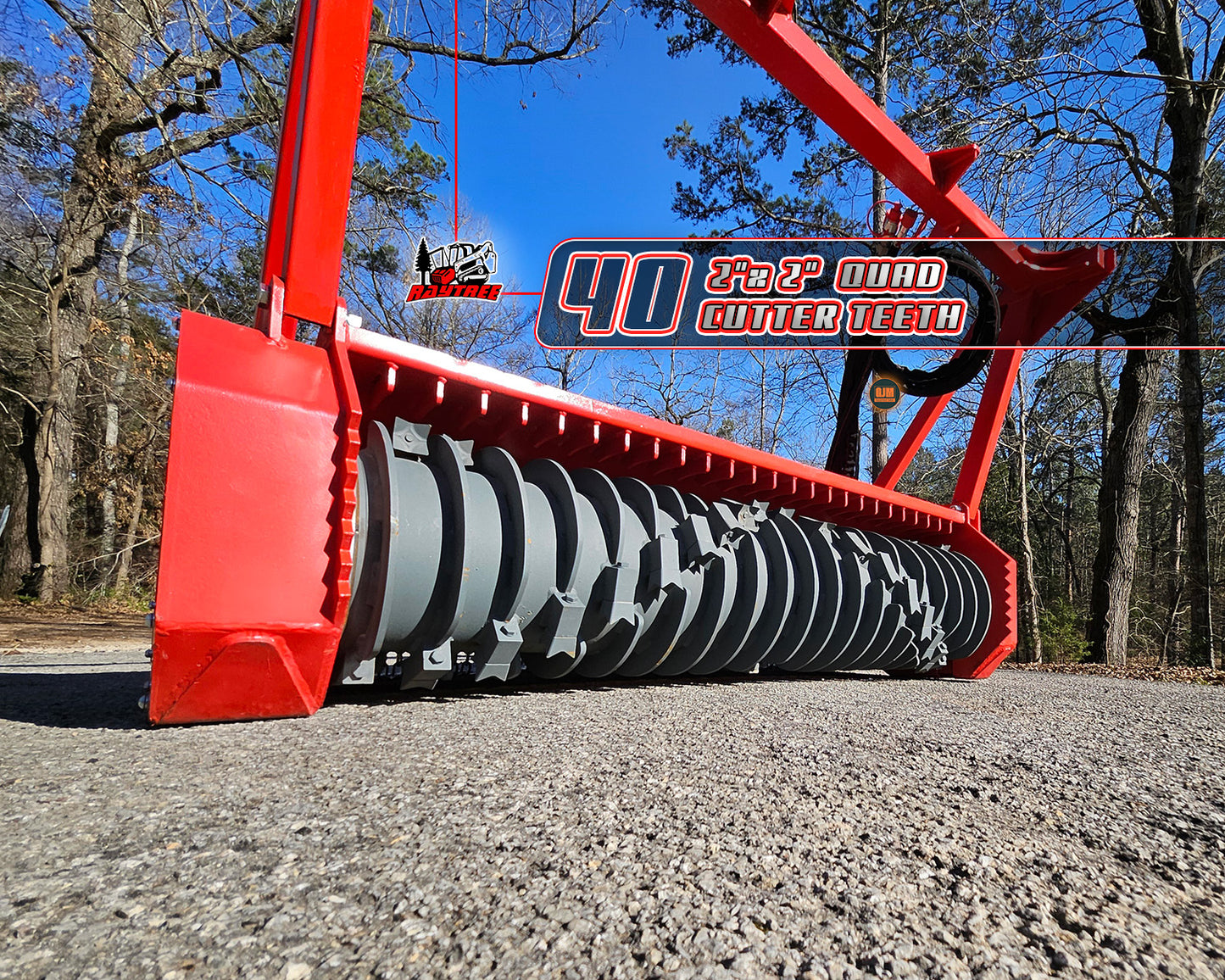 Raytree RMBD72 72" Skid Steer Hi-Flow Drum Mulcher
