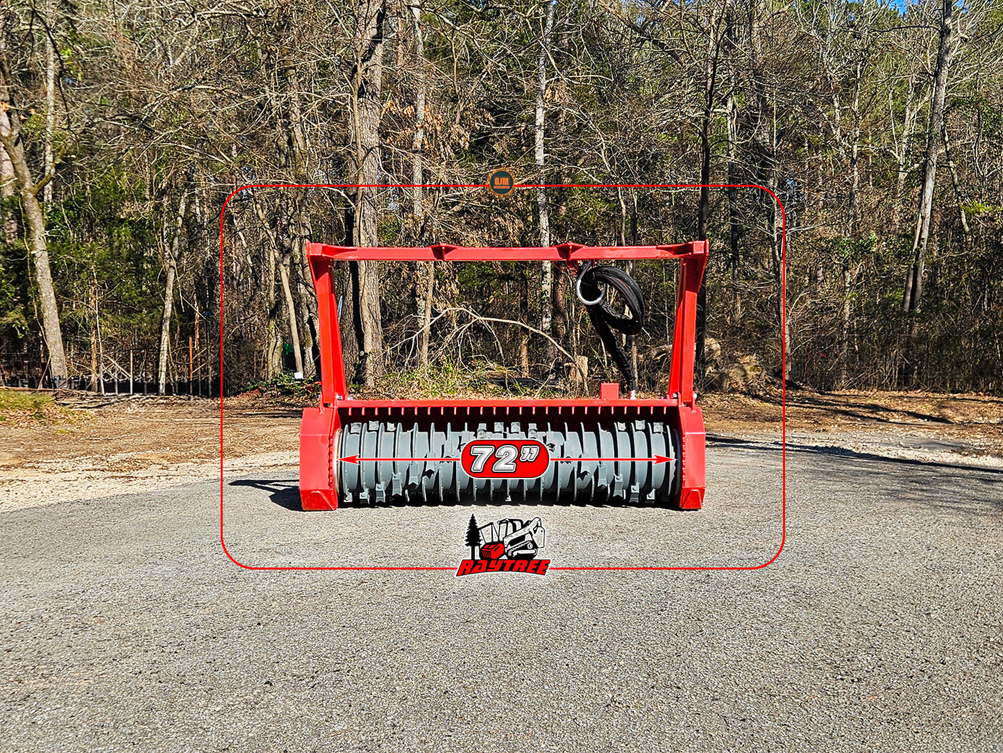 Raytree RMBD72 72" Skid Steer Hi-Flow Drum Mulcher