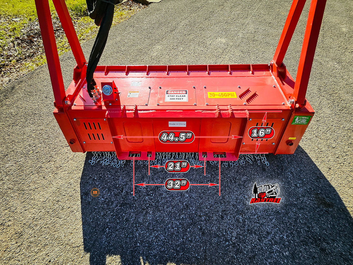 Raytree RMBD72 72" Skid Steer Hi-Flow Drum Mulcher