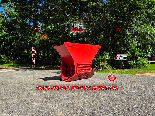 Raytree RMBC72 72" Skid Steer Block Crusher