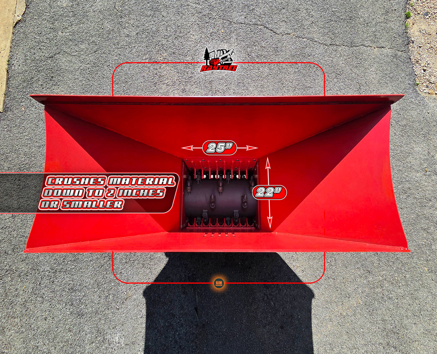 Raytree RMBC72 72" Skid Steer Block Crusher