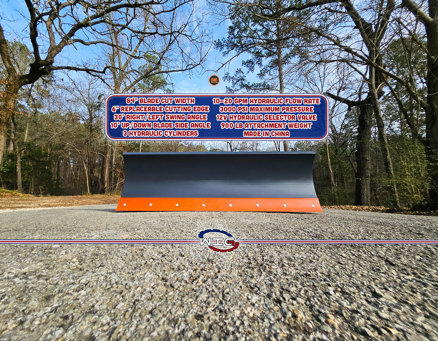 WIG XN-TT01-84 Skid Steer 84" 6-Way Dozer Blade