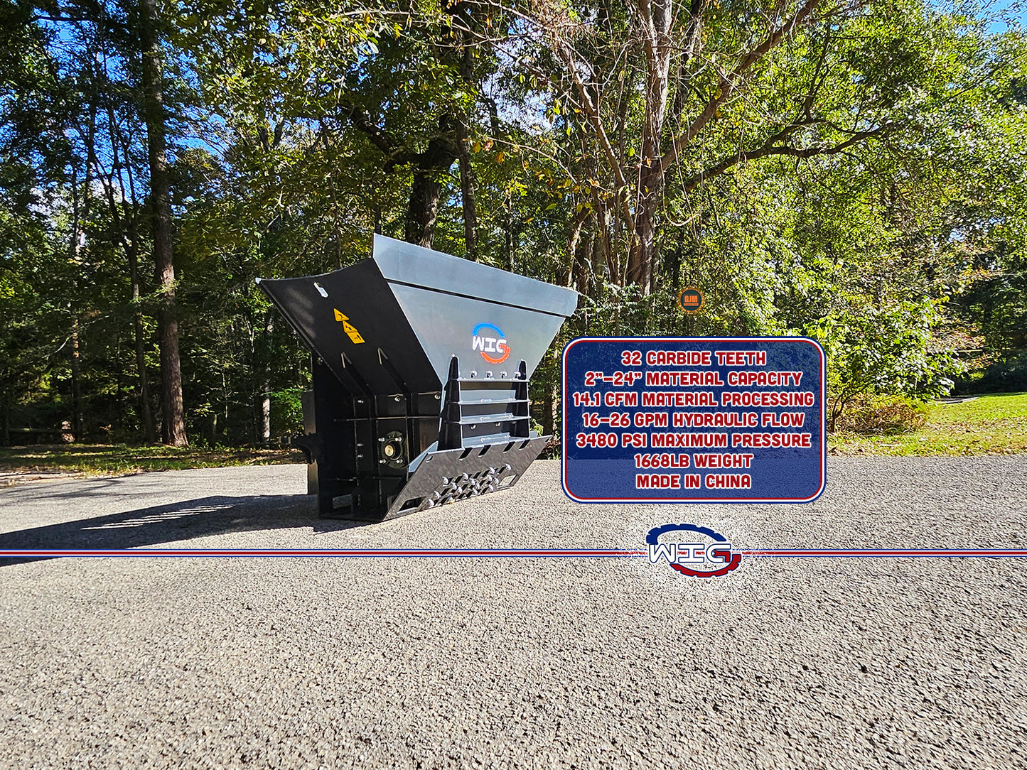 WIG XN-PS01-72 Skid Steer Material Crusher