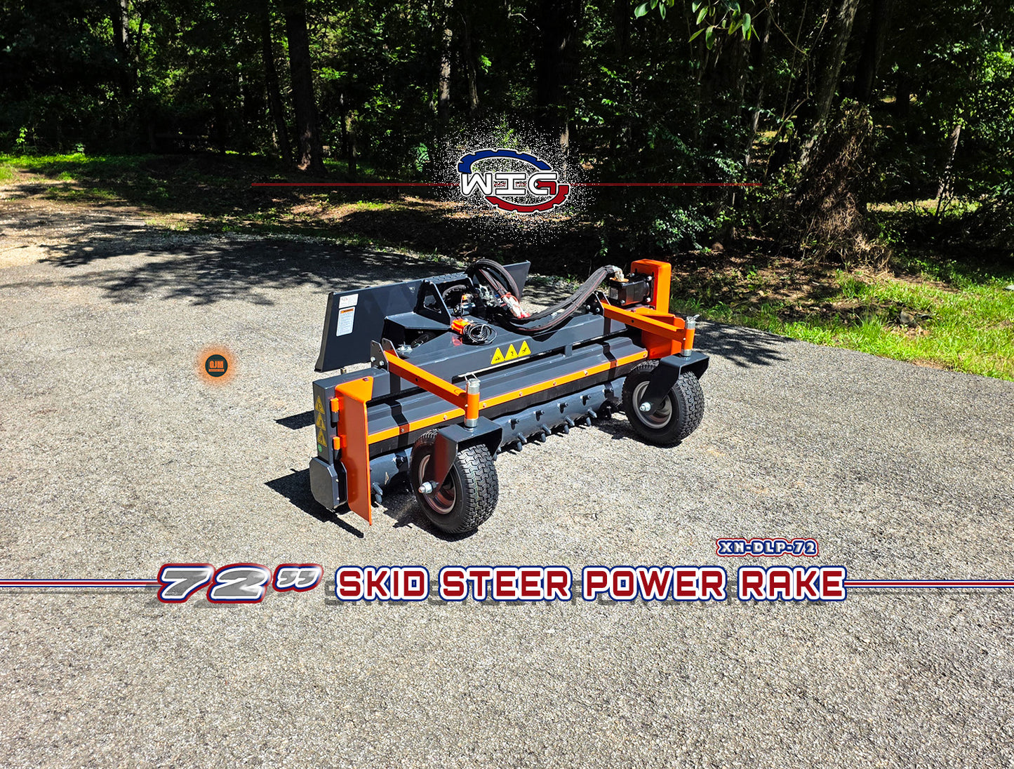 WIG XN-DLP-72W 72" Skid Steer Power Rake