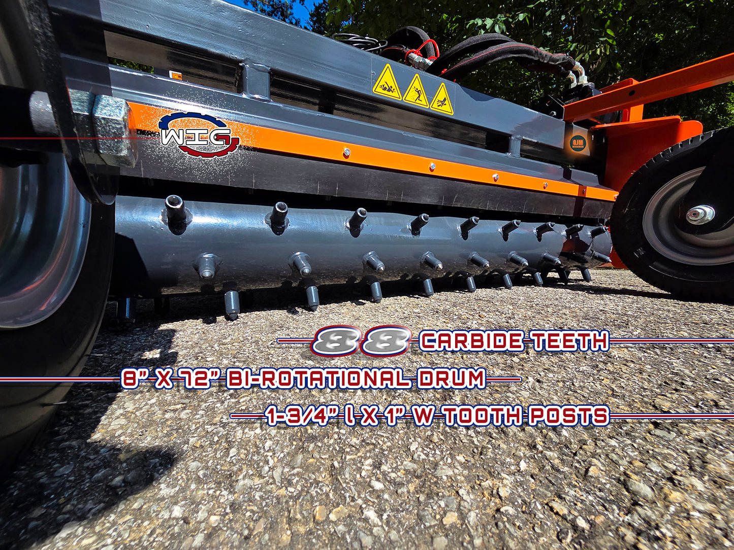 WIG XN-DLP-72W 72" Skid Steer Power Rake