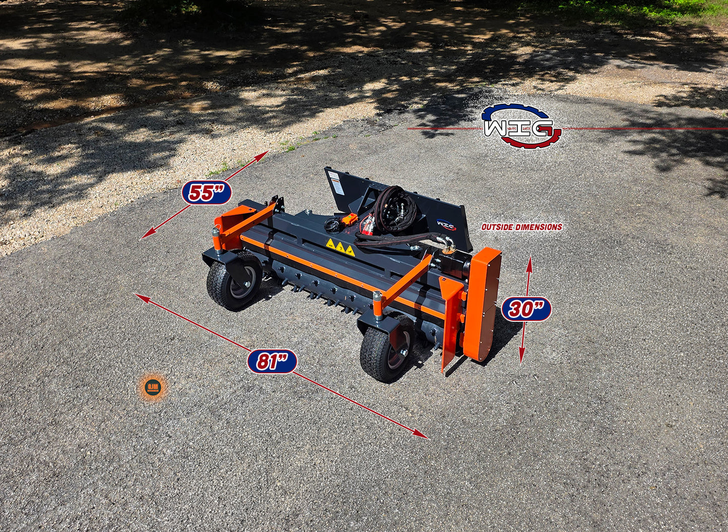WIG XN-DLP-72W 72" Skid Steer Power Rake