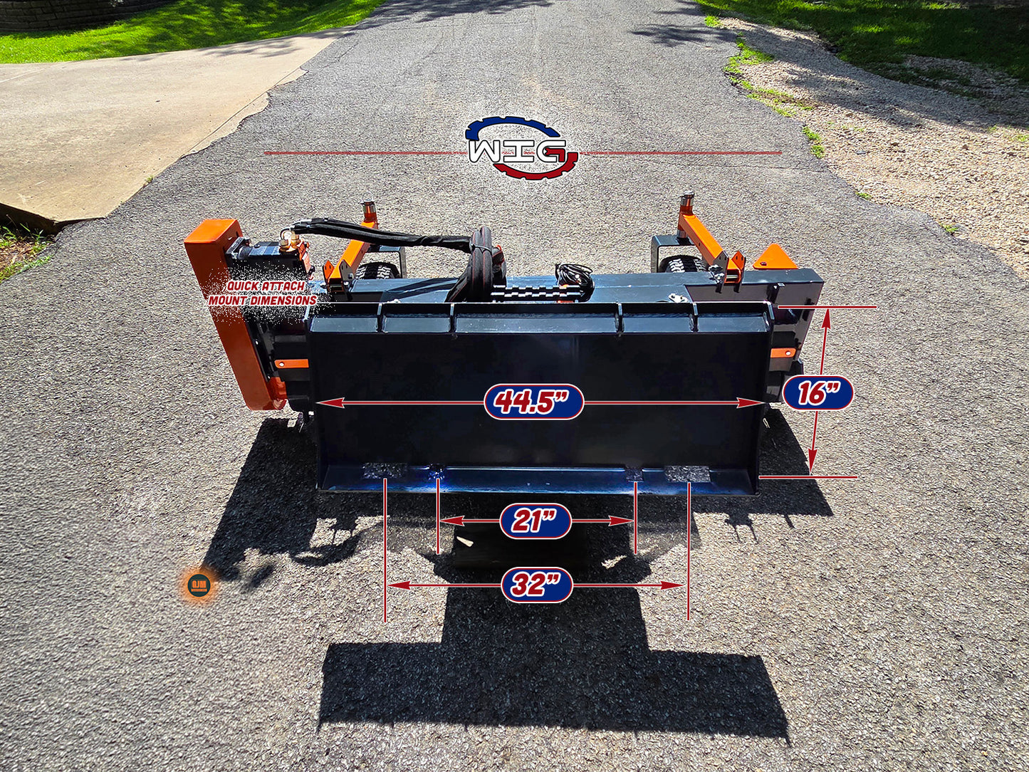 WIG XN-DLP-72W 72" Skid Steer Power Rake
